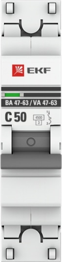 Автомат ВА 47-63 1P 50А (C) 4,5кА 230В PROxima