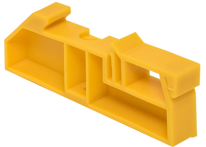 Изолятор на DIN рейку желтый (уп.20)
