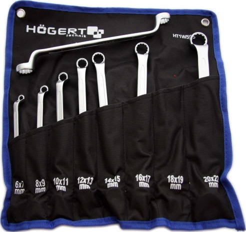 Набор накидных ключей 8 шт., сталь CrV 6140 HOEGERT, ком