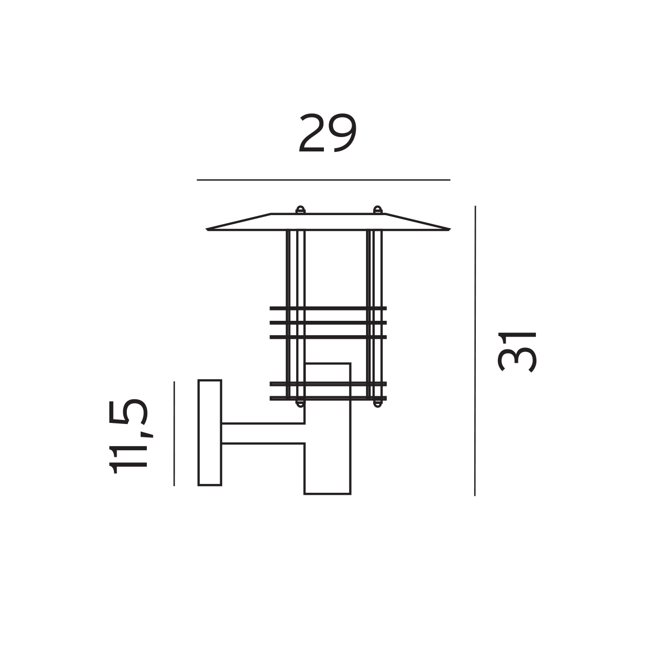 Светильник Stochholm 280 CORTEN E27 EEI A+..D