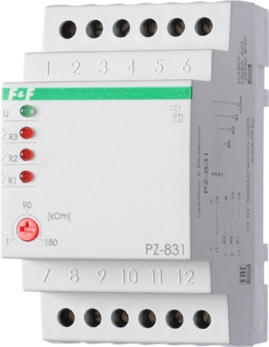 Реле контроля уровня жидкости PZ-831RC (трехуровневое) 230v 16A F&F