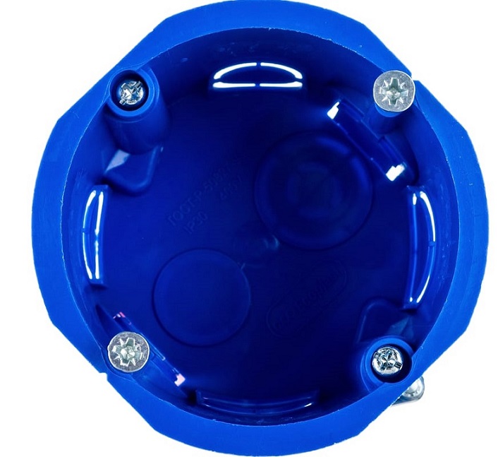 Коробка установ. для полых стен 68х62 глубокая (метал. лапки) Ecoplast (265)