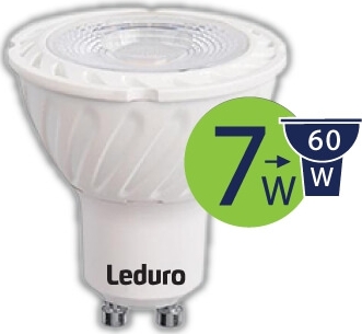 Лампа LEDURO PAR16 7.5W 60* GU10  3000K 220-240V
