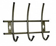 Вешалка для одежды 3 крючка метал/бронза ВМ-123 ХС