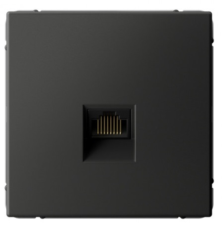 Розетка компьютерная RJ45, кат. 6A, механизм (базальт)