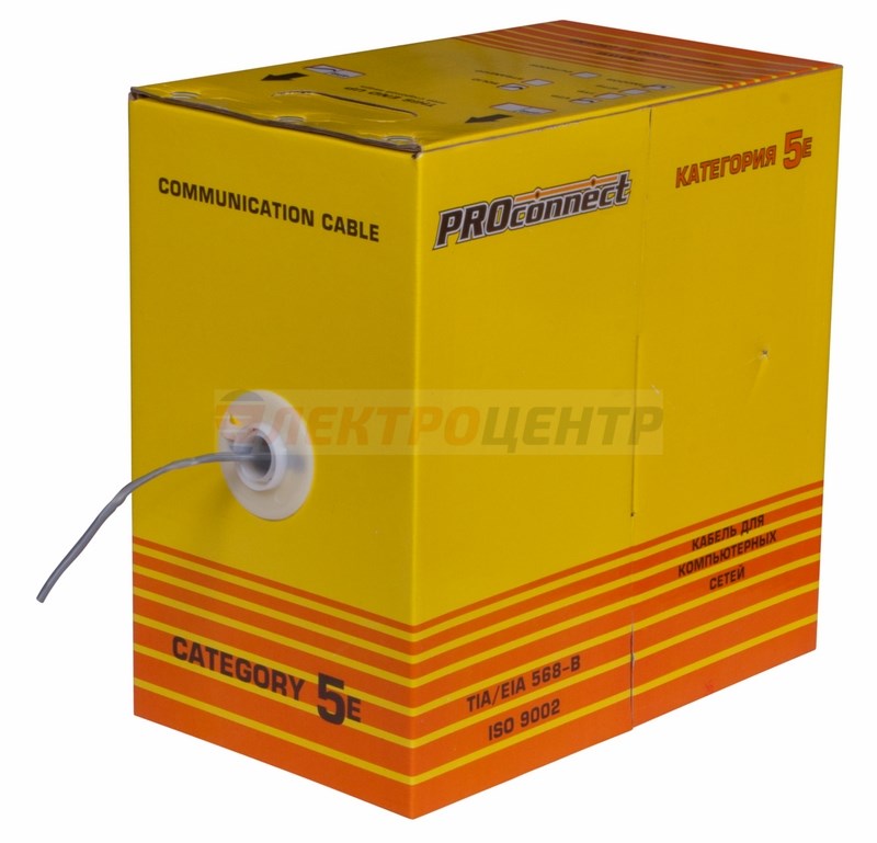 Кабель PROCONNECT UTP 4PR 24AWG (4х2х0,48мм) CAT5e 305м (медь)