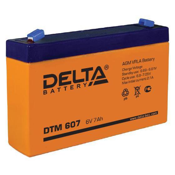 Аккумуляторная батарея Delta DTM607 (6В 7Ач) (1уп-10шт) (151*34*101)