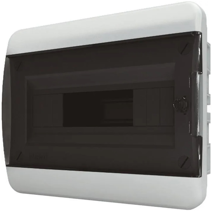 Щит встраиваемый CVK 40-12-1 12 мод. IP41, прозрачная черная дверца (290*195*103)