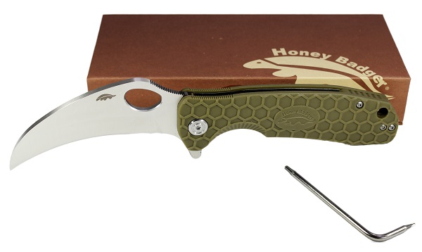 Нож Honey Badger Сlaw L (HB1103) с зелёной рукоятью