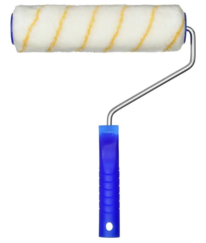 Валик с ручкой, полиакрил, 250 мм, ворс 11 мм Tulips decor Yellow