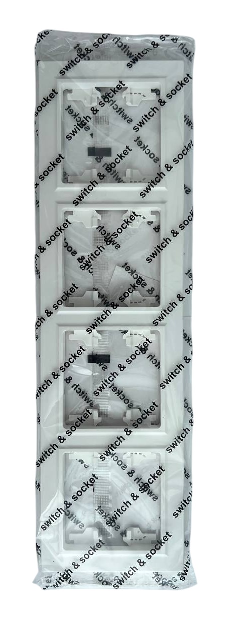 Рамка 4-я белая горизонтальная U1A-030 SoftTouch "Uno" AWSproducts