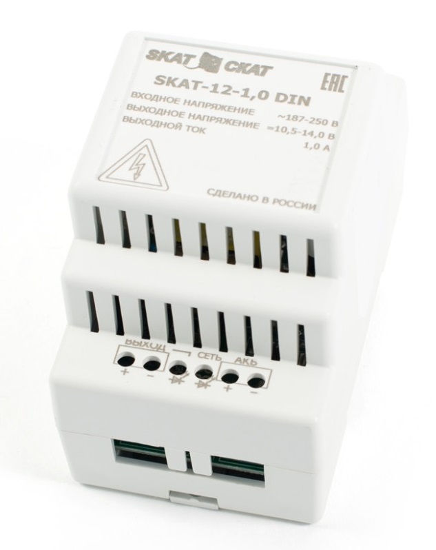 Источник вторичного электропитания SKAT-12-1.0-DIN 12 В, 1А