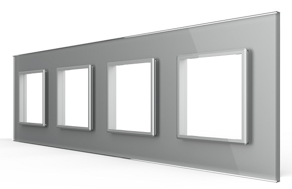 Рамка 4-я, цвет серый, стекло