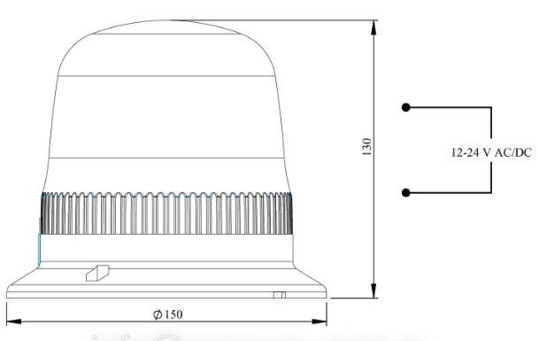 Сигнальная колонна крас. IT120R024 12/24В AC/DC Emas