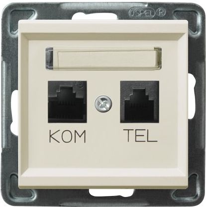 Розетка GPKT-R/K/m/27 1104 компьютерно-телефонная (без рамки)