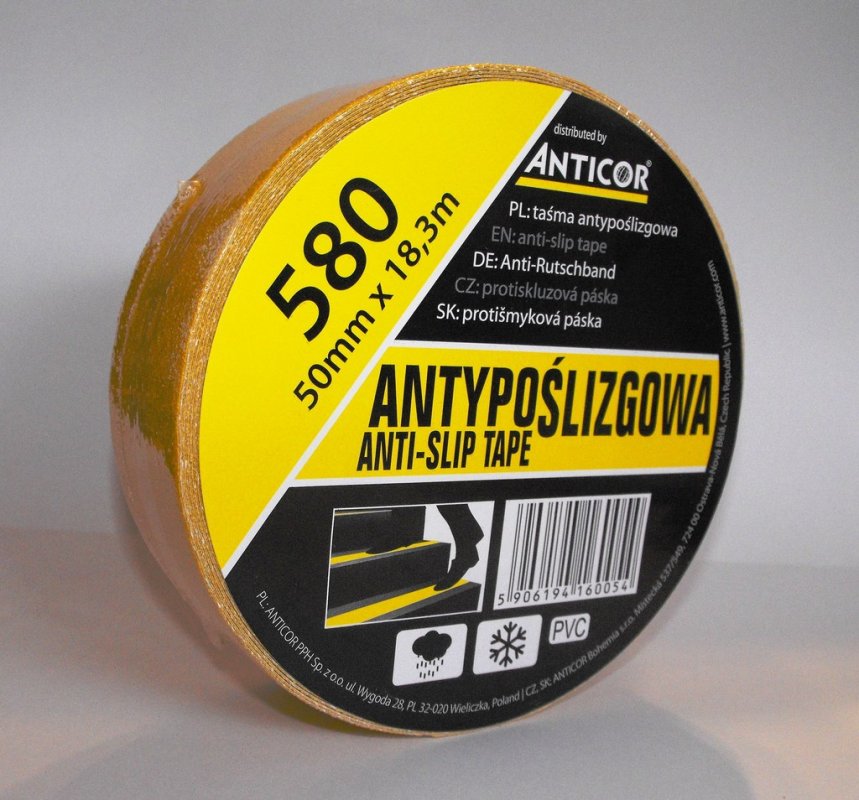 Лента противоскользящая Anti-slip tape 580 50mm*18,3m yellow