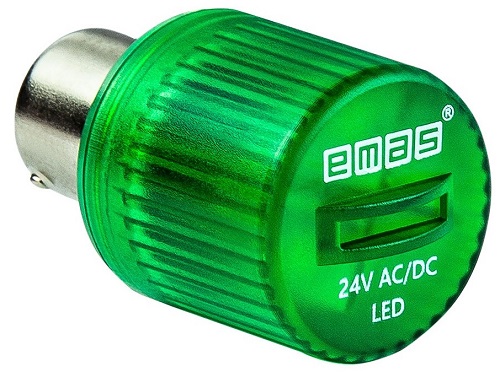 Светодиод IKML024Y 24VAC/DC зел. Emas