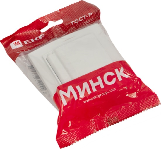 Розетка СП 1-я с/з IP44 с крышкой с защ. шторками 16А 230В белая Basic Минск