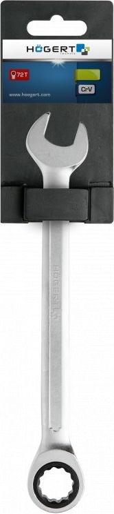 Ключ комбинированный трещоточный 8 мм, 72T, сталь CrV HOEGERT