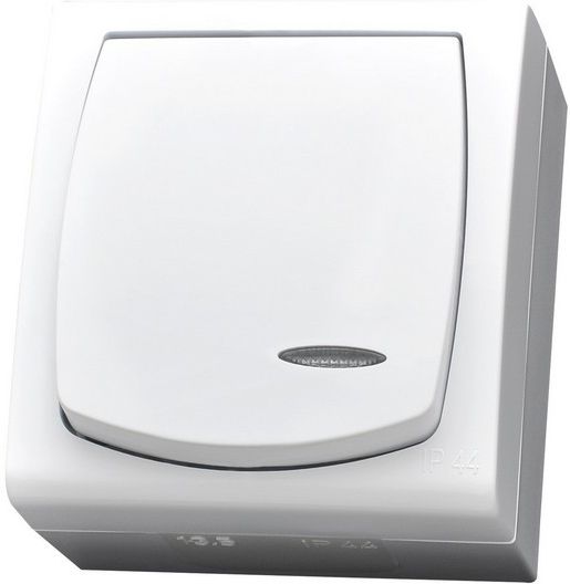Выключатель LNH-1NS 1270 1кл. с подсветкой ip-44