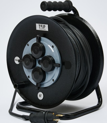 Удлинитель на метал. катушке 4гн. 30м c/з IP44 КГ 3х1,5мм2 (ГОСТ) ТОР