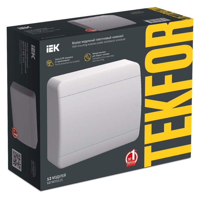 Щит навесной пласт ЩРН-П-12 IP41 белая дверь TEKFOR IEK