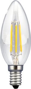 Лампа светодиодная C35 LED FILAMENT FL-C35-70301 4W 400lm 360° E14 2700K 220-240V