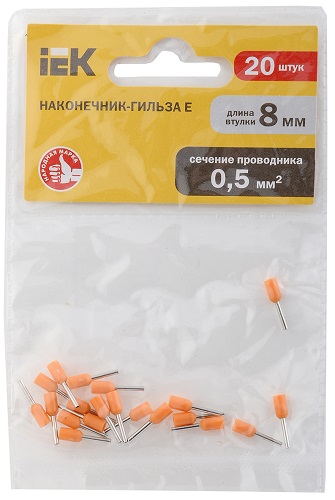 Наконечник НШВИ 0,5-08  (20шт.) (IEK), уп