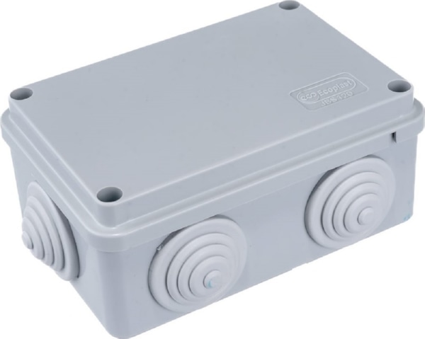 Коробка распред. о/п 120х80х50 IP55 СЕРАЯ 6 сальников JBS120 Ecoplast (100)