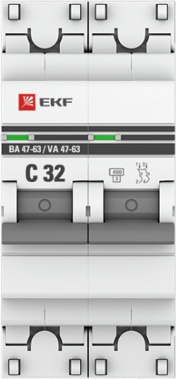 Автоматический выключатель ВА 47-63 C32/2 4.5кА Proxima EKF