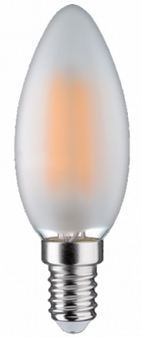 Лампа светодиодная C35 LED FILAMENT MAT FL-C37-70304 6W 730lm 360° E14 3000K 220-240V