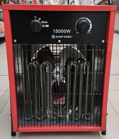 Нагреватель электрический RBE EH-15/3S (15кВт, квадрат, 380V, 120м.кв)