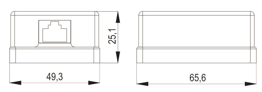 Настенная информационная розетка RJ45 8P8C, кат.5Е, UTP, 1-порт, б ITK