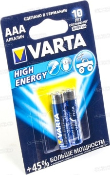 Элемент питания Varta 4903 HIGH ENERGY LR03 BL2