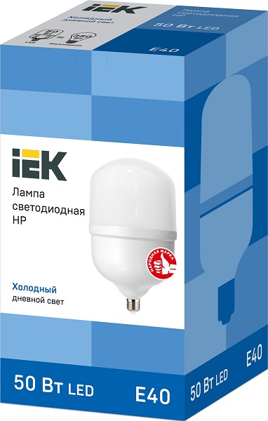 Лампа LED-HP 50Вт 230В 6500К E40 4500Lm  IEK