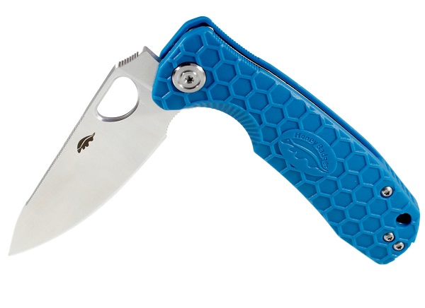 Нож Honey Badger Leaf L (HB1291) с голубой рукоятью