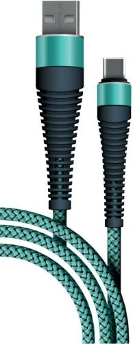 Дата-кабель Fishbone USB-Type-C; 3А;1м; тиффани  Borasco