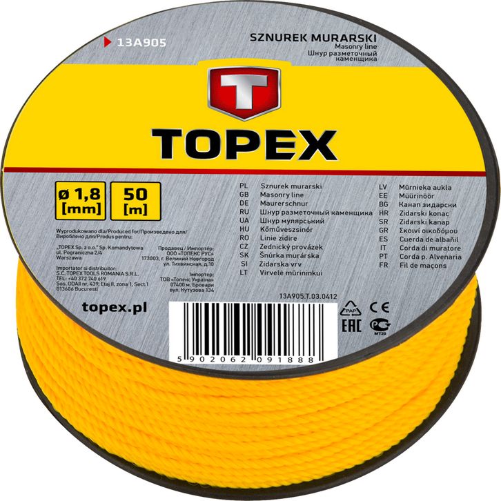 Шнур разметочный 100 м TOPEX