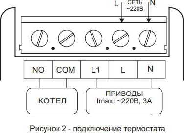 Встраиваемый программируемый комнатный термостат TEPLOCOM TS-Prog-220/3A