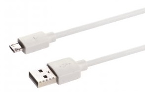 Дата-кабель, ДК 4, USB - micro USB, 1 м, белый, TDM