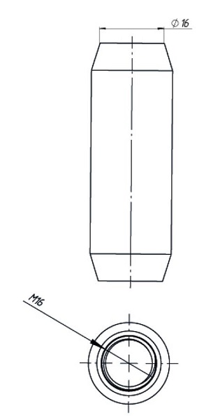 Муфта для нерж. стержней ф16 (M-16 мм)