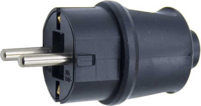 RUBBER Вилка каучук прямая с з/к  Компакт IP44 Standart-Luxe 20/200