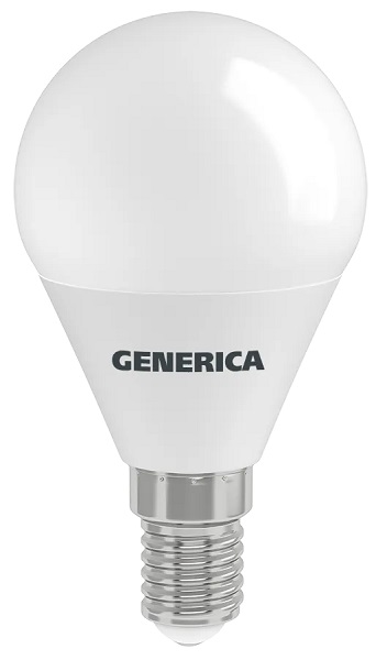 Лампа LED G45 E14 4000К 8Вт 800Lm GENERICA