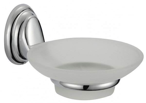 Мыльница стеклянная с настенным держателем S-003159