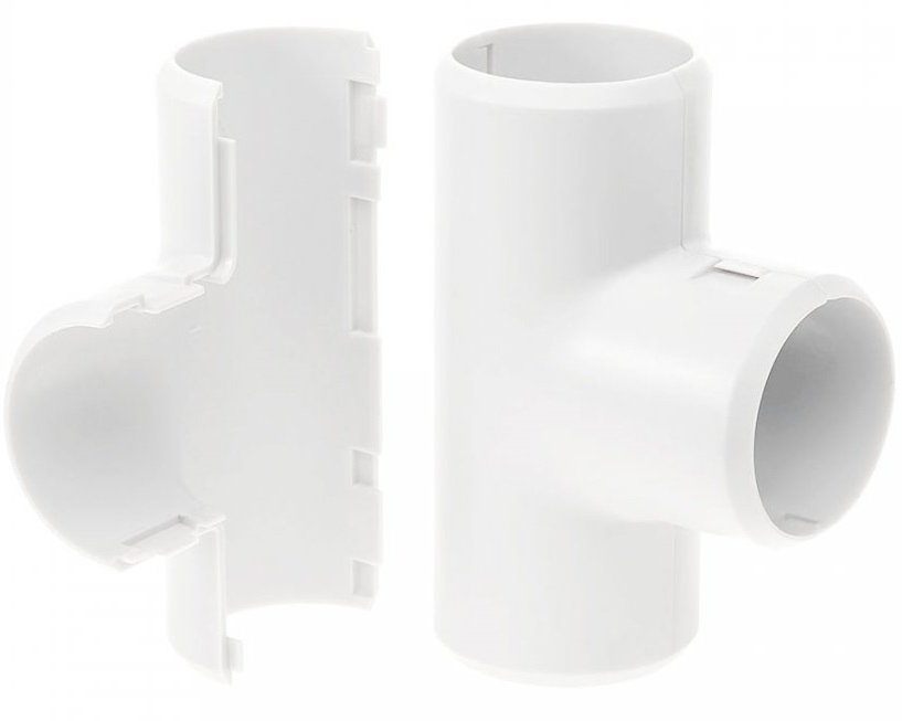 Тройник разборный 20 мм БЕЛЫЙ (50шт) (600шт кор)