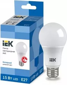 Лампа LED A60 E27 6500К 15Вт 1350Lm IEK