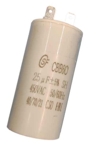 Конденсатор CBB60  25uF  450V (SAIFU)