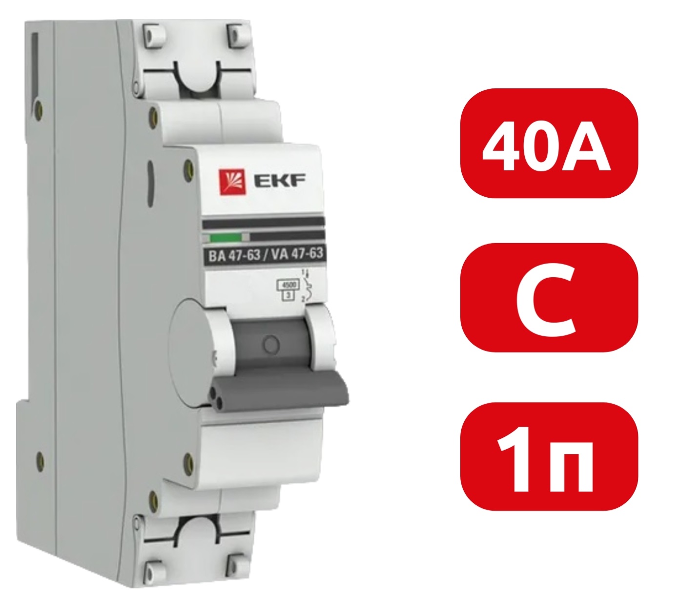 Автоматический выключатель ВА 47-63 C40/1 4.5кА Proxima EKF