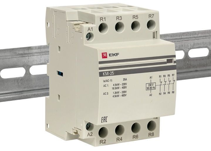 Контактор модульный КМ 25А 4NC (3 мод.) EKF PROxima