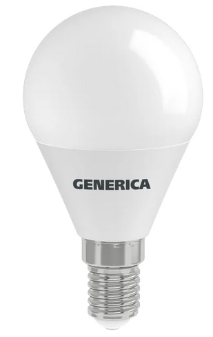 Лампа LED G45 E14 3000К 12Вт 1200Lm GENERICA